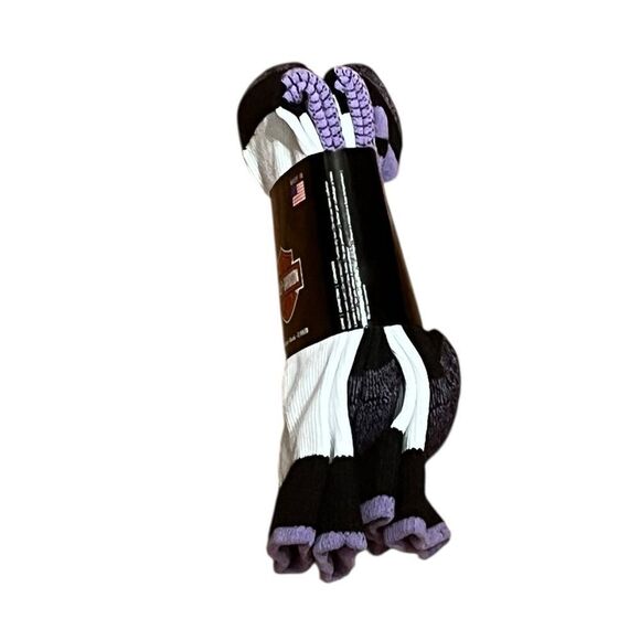 Harley-Davidson Black and Light Purple All Weather Socks, 2 Pairs, Size M - Picture 3 of 6